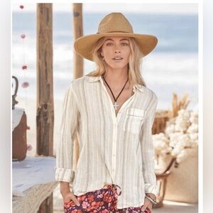 Sundance Selina Striped 100%cotton Shirt